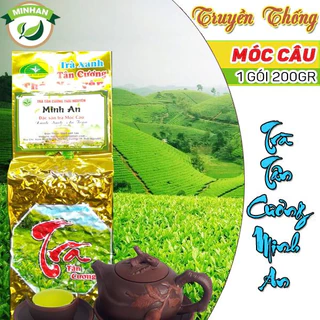 Trà Bắc Thái Nguyên Tân Cương Móc Câu đặc sản 500G - Chè Thái Nguyên rang thủ công củi lửa xanh sạch ngon - CSSX Minh An