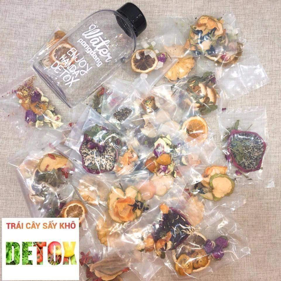 Hộp 30 gói trà Detox hoa quả sấy khô giảm cân, DETOX KOREA Full VIP (ảnh thật)