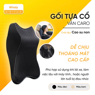 Gối Tựa Đầu Ô Tô, Xe Hơi, Gối Tựa Cổ Dựa Lưng Cao Su Non Cao Cấp, Bảo Vệ Cổ, Lưng  Cột Sống Khi Lái Xe