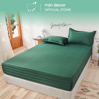 Drap giường 2 vỏ gối cotton 3F MỊN DECOR một màu basic mềm mịn thoáng mát