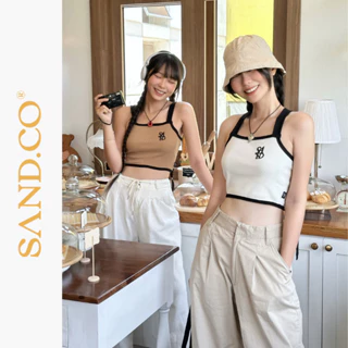 SAND Áo croptop nữ hai dây thun gân co dãn mặc được 4 kiểu - SAND LOLIPOP CROPTOP