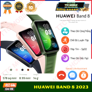Vòng Đeo Tay Thông Minh HUAWEI Band 8 | Đo SpO2 Tự Động | Pin 14 Ngày | TTC Mobile