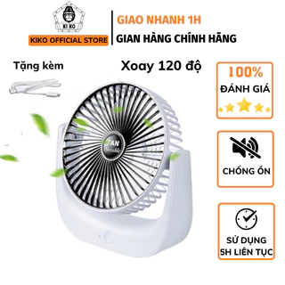 Quạt Tích Điện Kiko Để Bàn Được 2 Kiểu Có 3 Chế Độ Gió