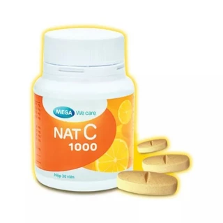 nat C 1000mg tăng cường sức đề kháng ,lọ 30 viên ,xuất sứ thái lan