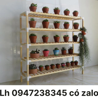 Kệ Để Cây Decor,Để Đồ Đa Năng Để Giày 4 Tầng Gỗ Thông Mỹ 80x25x110CM - HOÀN TIỀN 100%