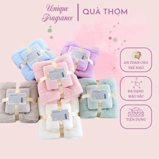 Set khăn tắm - khăn gội đầu hàn quốc giá rẻ - khăn tắm cho bé sơ sinh - khăn tắm khách sạn - Unique Fragrance