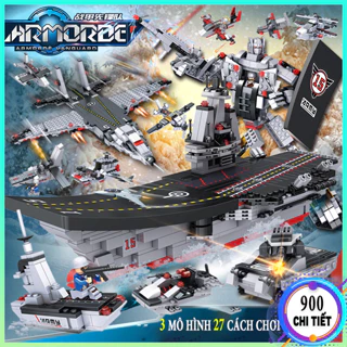 [ 900 chi tiết] Đồ chơi lắp ráp Lego Tàu Chiến TC900- Bộ xếp hình LEGO robot/ máy bay/tàu sân bay