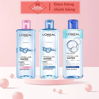 Nước tẩy trang Loreal làm sạch dưỡng ẩm dành cho mọi loại da - L'Oreal Paris 3-in-1 Micellar Water