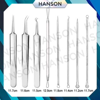 Bộ 8 Nhíp gắp mụn Đầu Đen, Mụn Dưới Da An Toàn Tiện Lợi Bằng Thép Không Gỉ Hanson Shop #18