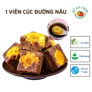 1 viên dùng thử trà hoa cúc đường nâu - hàng chất lượng