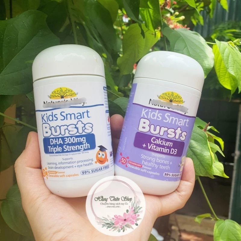 (Bill Úc) Combo Canxi và DHA cho bé NW Kids smart Burst của Úc