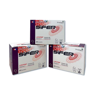 Sắt hữu cơ Lipofer SIFER hộp 60 gói vị cam cho mẹ bầu và trẻ nhỏ