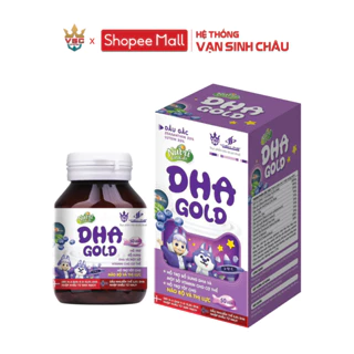 Viên uống hỗ trợ cải thiện trí não và thị lực Nutri For Kids DHA Gold lọ 50 viên