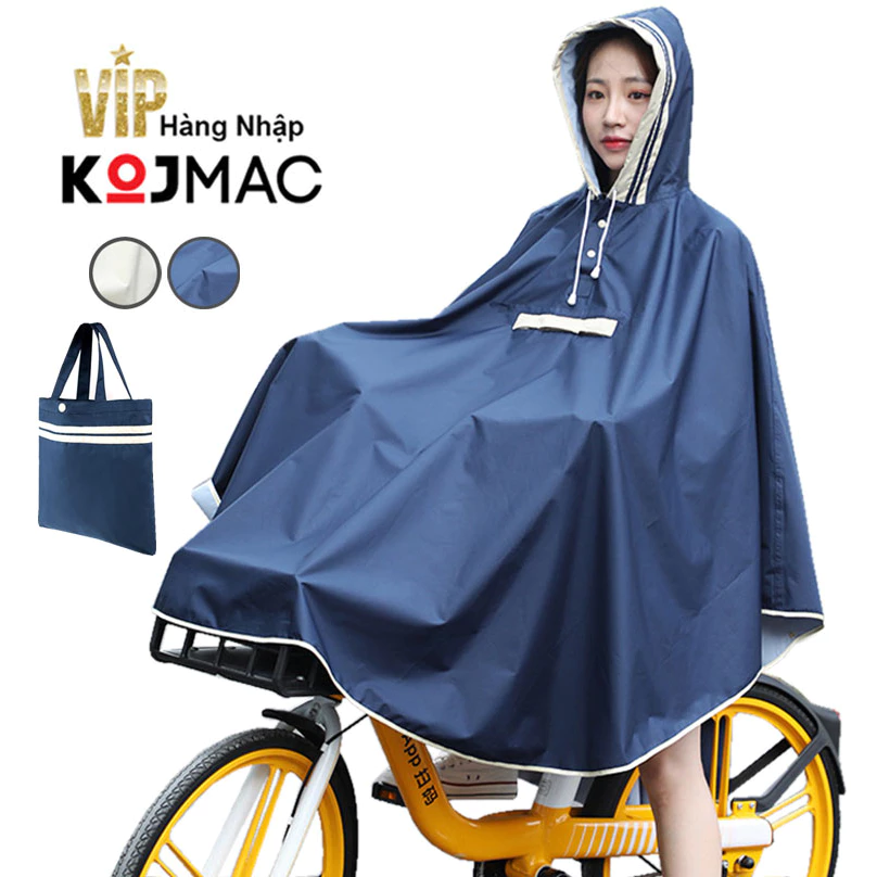 Áo Mưa Choàng Đi Xe Máy KOJMAC Cao Cấp Hàng Nhập Khẩu (Có Túi Đựng Đồ Áo Mưa Cánh Dơi Trùm Kín Xe 1 Người Mặc Ao Mua )