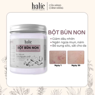 Bột Bùn Non đắp mặt nạ nguyên chất Halic Organic 125G loại bỏ bã nhờn, cung cấp độ ẩm, ngăn ngừa mụn hiệu quả