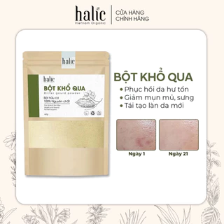 Bột Khổ Qua nguyên chất Halic Organic 40G đắp mặt nạ giảm mụn, mờ thâm nám, chống lão hóa và se khít lỗ chân lông