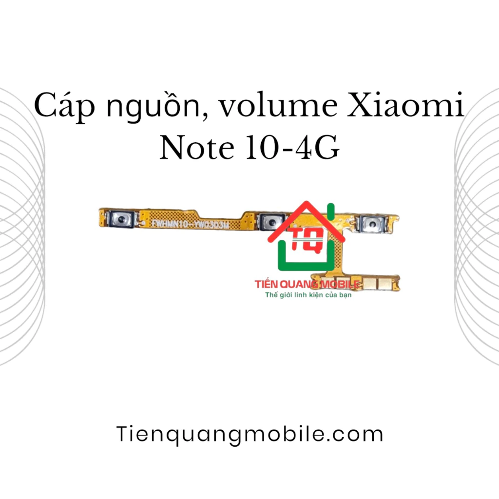 Cáp nguồn volum xiaomi redmi note 10 4G