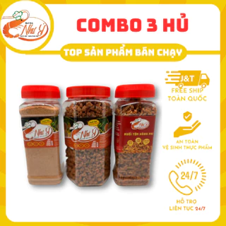 COMBO TIẾT KIỆM 3 LOẠI MUỐI - TRỌNG LƯỢNG 1KG - MUỐI TÔM NHƯ Ý