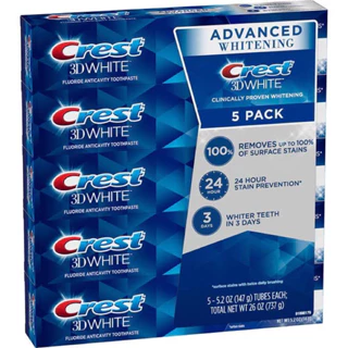 [ Date 2025 - 2026] KEM ĐÁNH RĂNG CREST 3D ADVANCE TRIPLE WHITENING 147GRAM