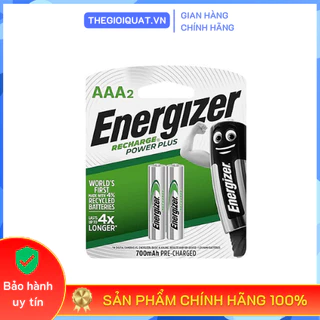 [HỎA TỐC] Pin sạc AAA Energizer Recharge Power Plus 1.2V dung lượng 700mAh (vỉ 2 viên) - Hàng chính hãng