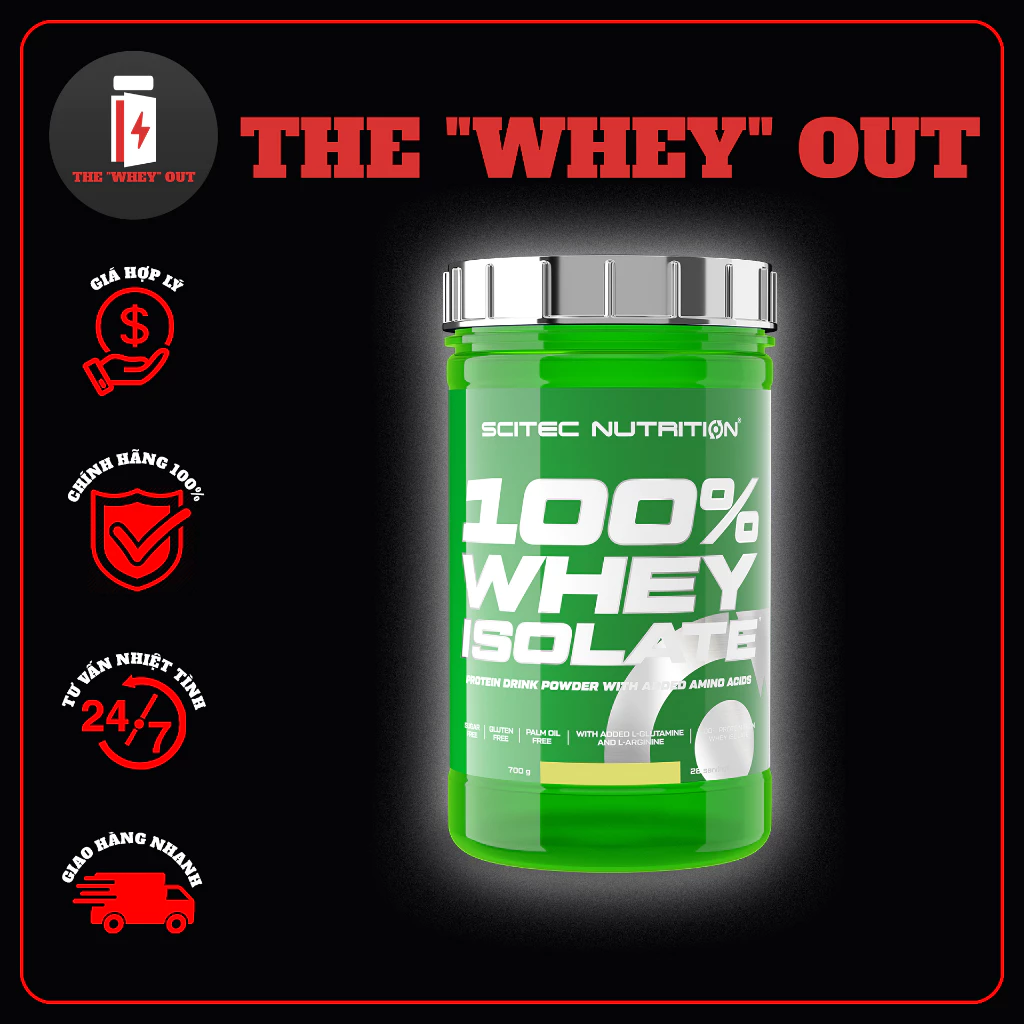 100% Whey Isolate 700g Scitec | Whey Protein - Sữa Tăng Cơ Không Tăng Mỡ - Chính Hãng