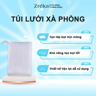 Túi Lưới Tạo Bọt Xà Bông Zreka Có Dây Rút Tiện Lợi