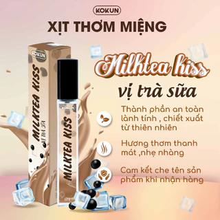 Xịt Thơm Miệng Vị Trà Sữa KOKUN Xịt Hôn Milktea Kiss Ngọt Thơm Mát Lạnh