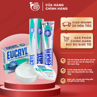 Kem đánh răng và bột tẩy trắng răng hương bạc hà Anh Quốc Eucryl Freshmint