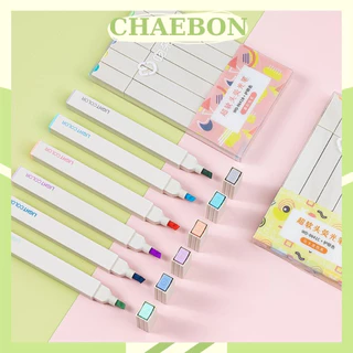 Bút nhớ highlight pastel CHAEBON, bút đánh dấu dòng morandi trang trí sổ văn phòng tiện dụng BH05