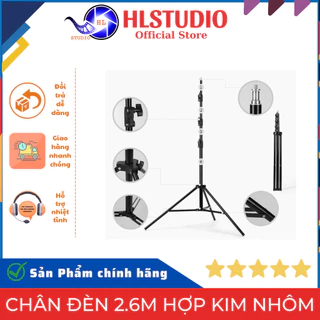 Chân Đèn 2.6m Hợp Kim Nhôm HL Studio