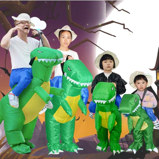 🔥Áo Bơm Hơi T-REX Hóa Trang Khủng Long Vui Nhộn Thổi Phồng Halloween Vui Nhộn Người Ngồi Cưỡi Lên Khủng Long 001025💥💥