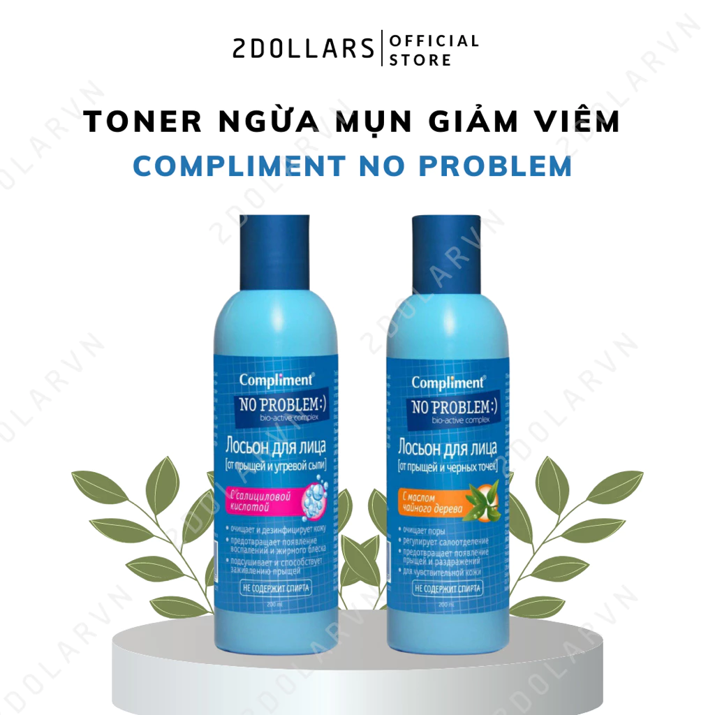 Toner Compliment No Problem Làm Sạch Sâu Giảm Mụn 200ml