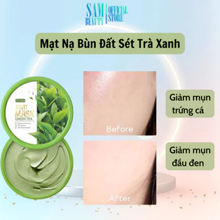 Mặt Nạ Đất Sét Trà Xanh Làm Sạch Sâu Giảm Mụn Đầu Đen làm sạch lỗ chân lông sáng da SAM