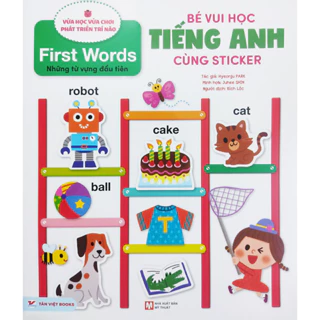 Sách - Bé vui học tiếng Anh cùng sticker - Những từ vựng đầu tiên First Words.TV