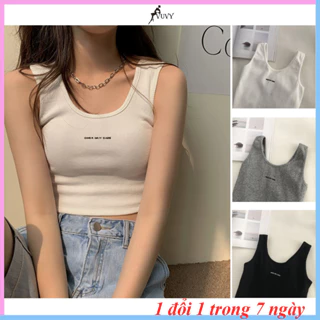 Áo ba lỗ nữ, áo croptop nữ sát nách, kiểu, tank top vải bopzip tăm hàn ôm body mềm mát VUVY3