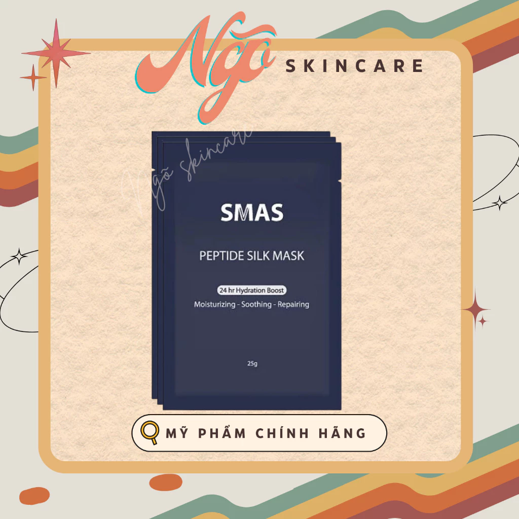 Combo 10 miếng Mặt nạ dưỡng da phục hồi tái tạo cấp ẩm SMAS Peptide Silk Mask