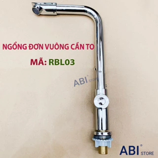 Vòi chậu rửa bát lạnh cần to cổ bi xoay nhẹ linh hoạt, vòi bồn rửa chén inox mạ crome cần cứng cắm chậu