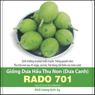 Hạt Giống Dưa Hấu Ăn Non Rado 701 (2g)