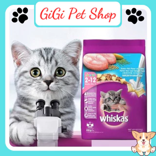 Thức ăn hạt 450g cho mèo con Whiskas thú cưng nhỏ bổ sung dinh dưỡng - GiGi Pet Shop
