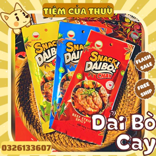 5 Gói Snack Dải Bò Cay Làm Từ Bột Mì, Que Cay Tuổi Thơ, nem nướng phên, đồ ăn vặt, Bà Tuyết Diamond