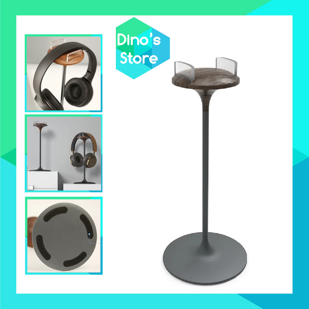 Giá treo tai nghe chất liệu nhôm nguyên khối full size onear over ear kiêm giá đỡ tai nghe đứng deco trang trí cao cấp