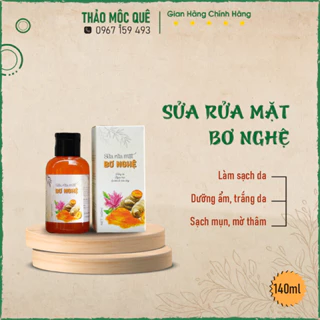 Sữa rửa mặt bơ nghệ, Sữa rửa mặt thiên nhiên sạch mụn, trắng da se khít lỗ chân lông, srm kháng khuẩn 140ml