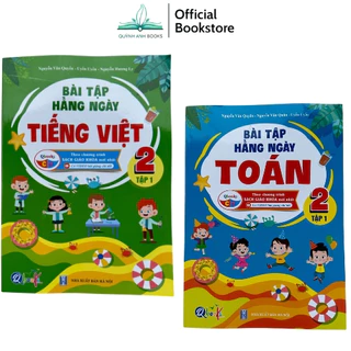 Sách - Combo Bài Tập Hàng Ngày Toán , Tiếng Việt Lớp 2 Cánh Diều Kì 1Theo Chương Trình Sách Giáo Khoa Mới