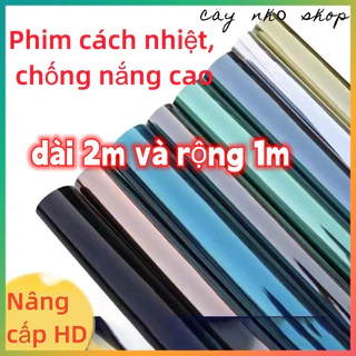 Decal dán kính chống nắng nóng UV cho cửa kính cửa sổ, Giấy dán kính decan chống nhìn trộm phòng ngủ phản quang，1m*2m