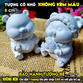 Tượng tô màu, MÈO BABY Ú, size M, tô tượng thạch cao (Không kèm màu), luyện vẽ, tượng trắng decor