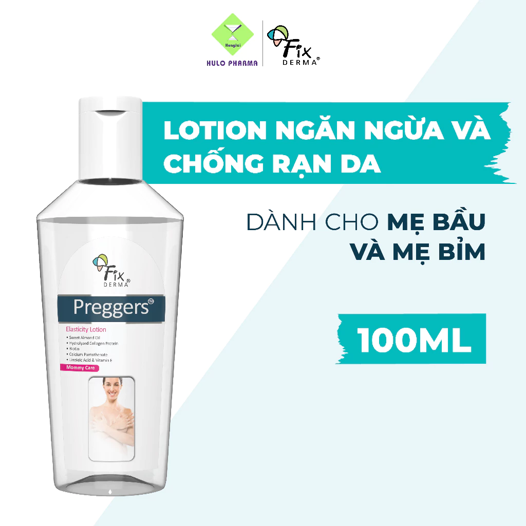 Kem Chống Rạn Da Cho Bà Bầu FIXDERMA Preggers Elasticity Lotion Làm Mờ, Ngăn Rạn 100ml - Hùng Lợi