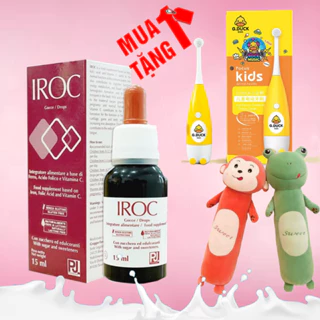 IROC bổ sung sắt hữu cơ cho bé kết hợp Acid Folic Vitamin C dạng nhỏ giọt Nhập khẩu chính hãng Italy hộp 15ml