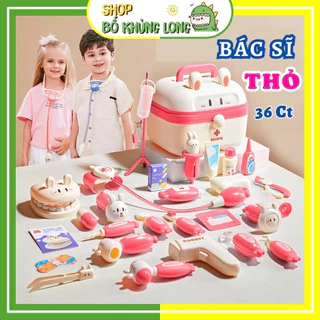 Đồ Chơi Bác Sĩ Hình Thỏ Cho Bé Gái 36 Chi Tiết Đồ Chơi Bác Sỹ Đồ Chơi Cho Bé Trai - BỐ KHỦNG LONG