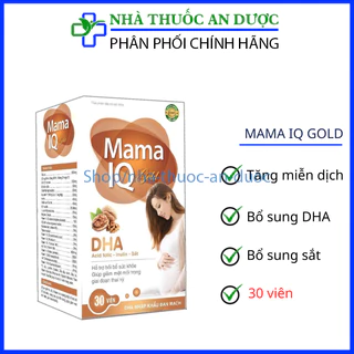 Viên uống bổ bầu Mama  IQ Gold bổ sung DHA, acid folic, sắt, hộp 30 viên