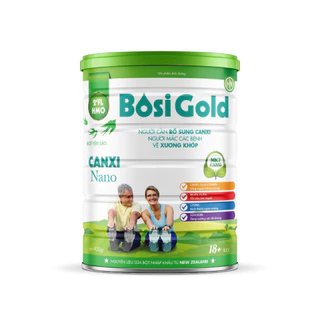 Sữa dinh dưỡng dành cho người bị loãng xương, nguy cơ bị loãng xương- BOSI GOLD CANXI NANO (Hộp 900gr)